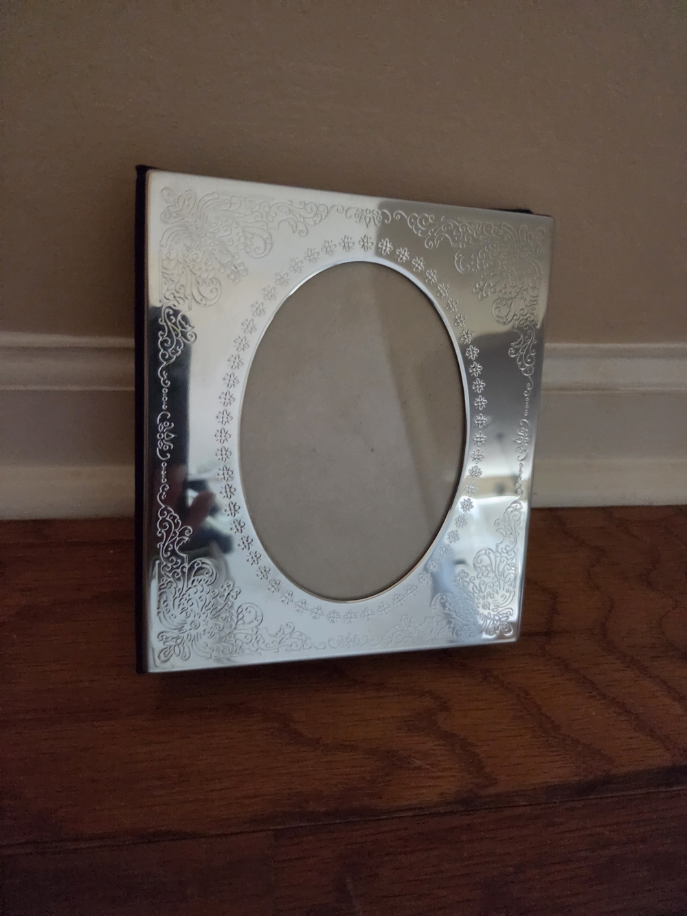 Vintage Etched Silver Photo Frame Velvet Photo Album. 4x6
